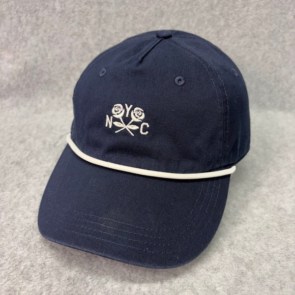 Old Navy Other - Old Navy NYC Rose Rope Adjustable OS Navy Blue Cotton Baseball Hat